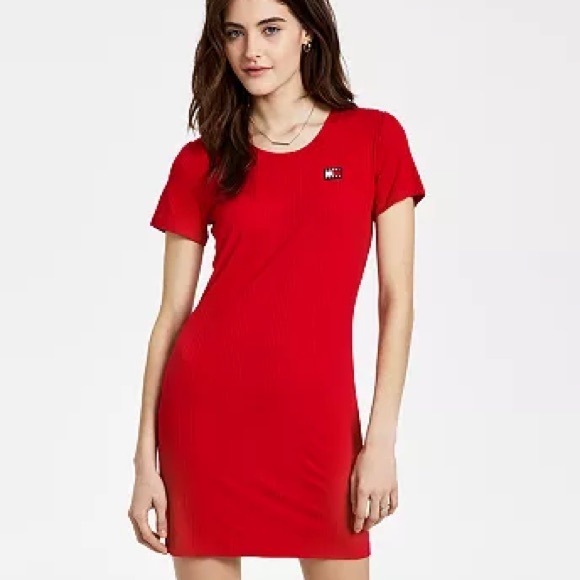 💖 TOMMY JEANS | Ribbed T-Shirt Dress
Red Size Large - Picture 2 of 3